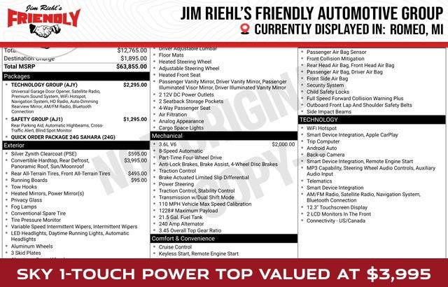 Used 2024 Jeep Wrangler Sahara w/ Technology Group image 1