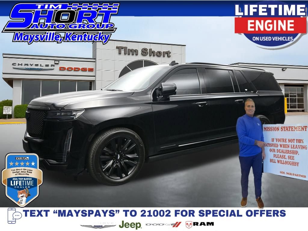 Used 2022 Cadillac Escalade ESV Sport Platinum w/ Heavy-Duty Trailer Package AWD/4WD 360° Tour