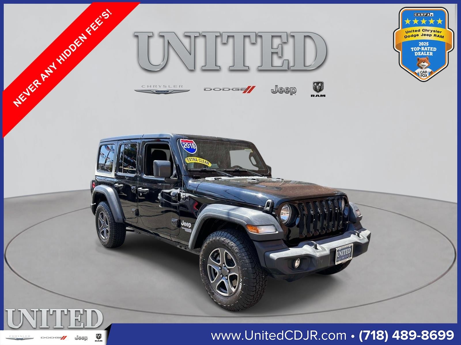 Used 2018 Jeep Wrangler Unlimited Sport S AWD/4WD image 1