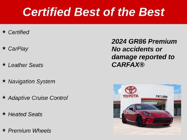 Certified 2024 Toyota GR86 Premium RWD image 35