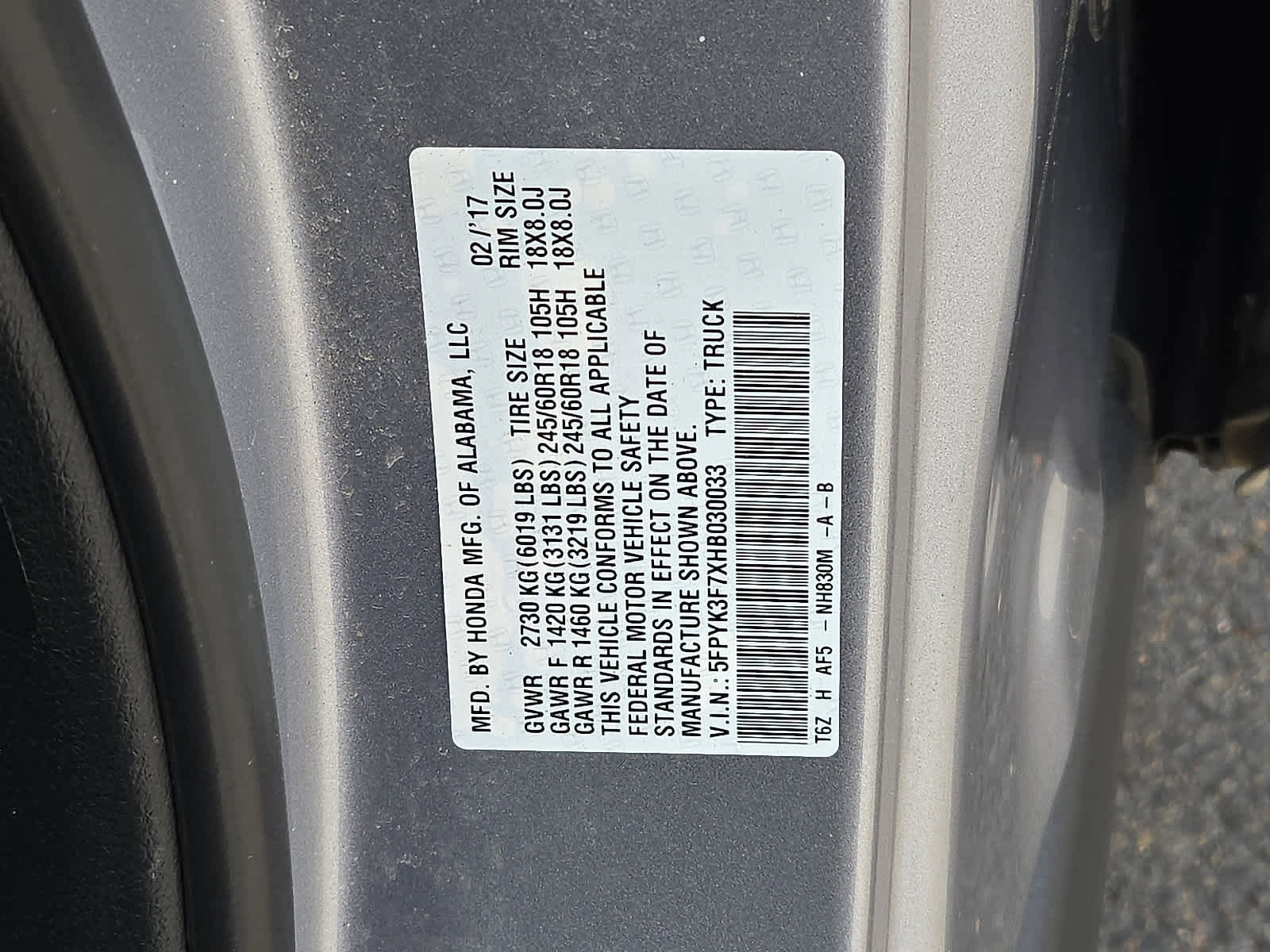 Certified 2017 Honda Ridgeline RTL-E image 28