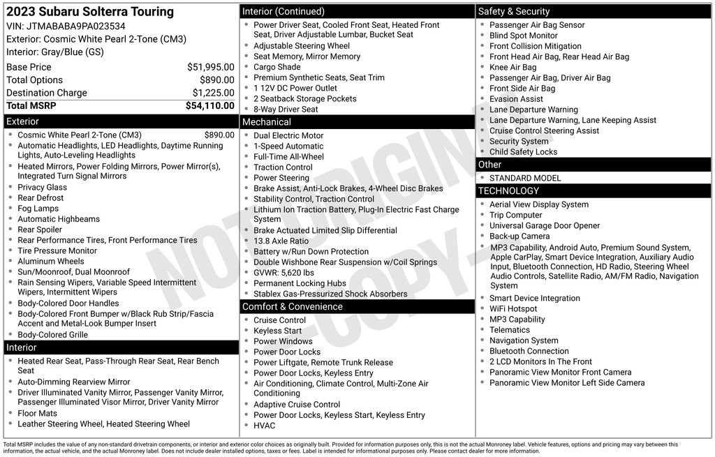 Certified 2023 Subaru Solterra AWD image 7