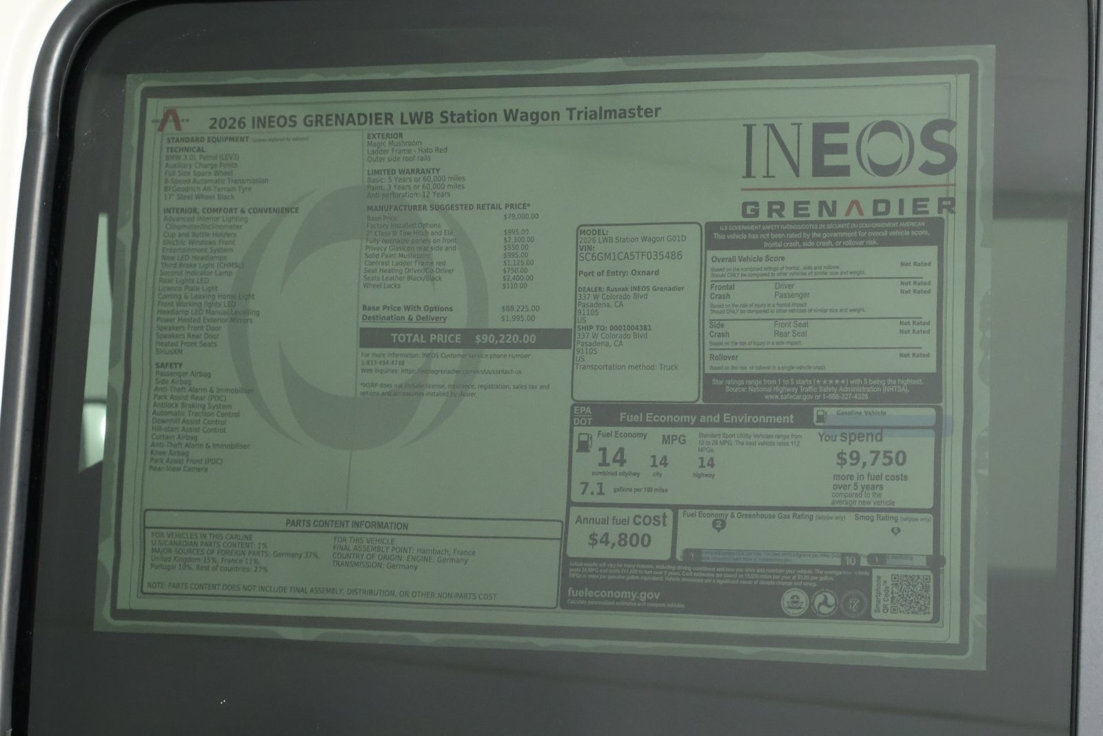 New 2026 INEOS Grenadier Station Wagon AWD/4WD image 23