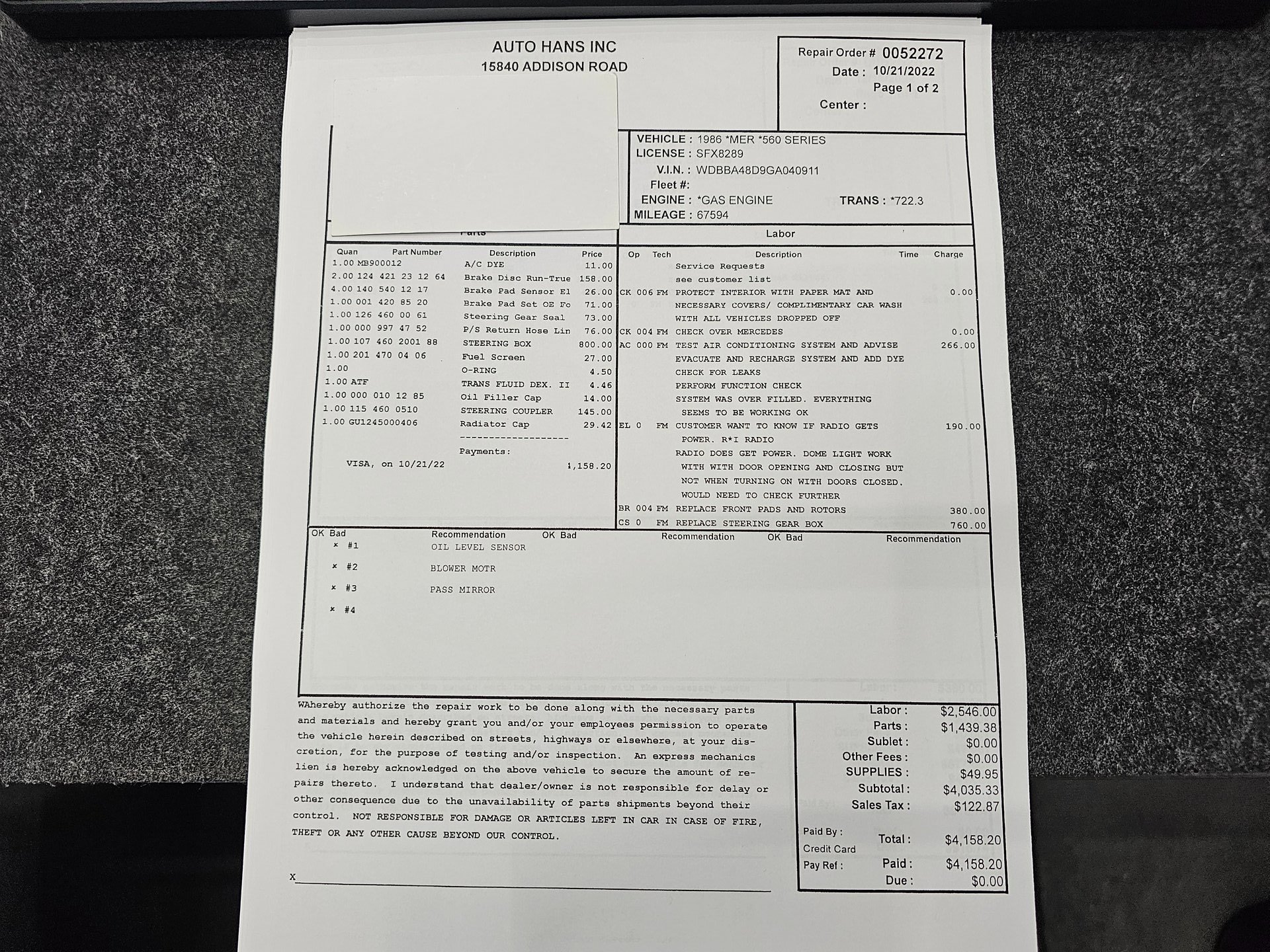 Used 1986 Mercedes-Benz 560 SL image 57