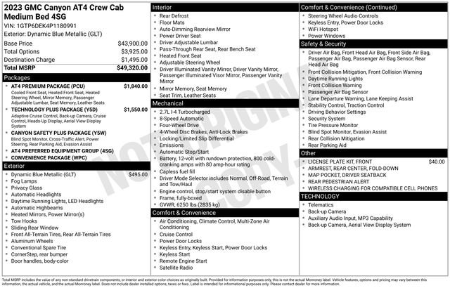 Used 2023 GMC Canyon AT4 w/ AT4 Premium Package AWD/4WD image 41