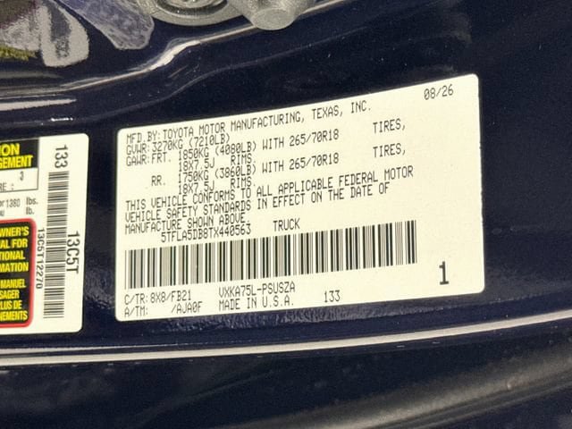New 2026 Toyota Tundra SR5 w/ SR5 Convenience Package AWD/4WD image 30