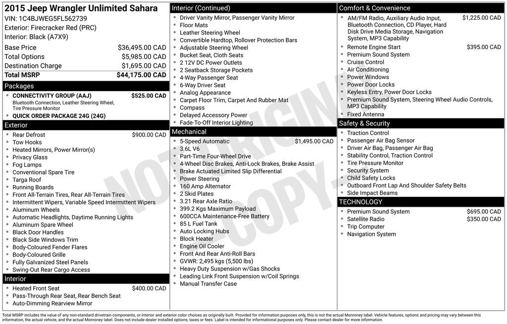 Used 2015 Jeep Wrangler Unlimited Sahara w/ Connectivity Group image 16