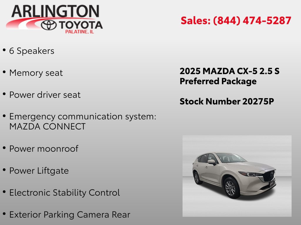 Used 2025 MAZDA CX-5 AWD 2.5 S w/ Preferred Package image 2