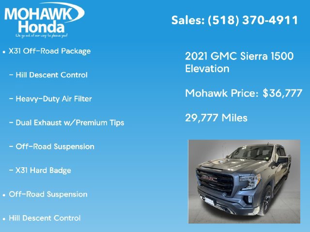 Used 2021 GMC Sierra 1500 Elevation w/ X31 Off-Road Package AWD/4WD image 14