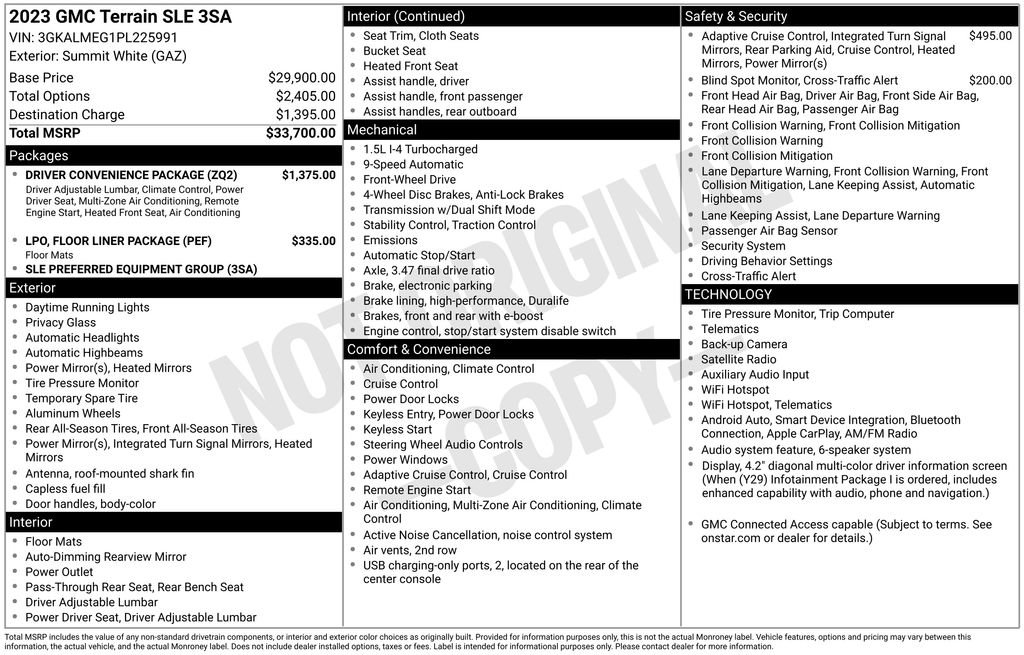 Used 2023 GMC Terrain SLE w/ Driver Convenience Package FWD image 2