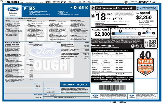 Used 2018 Ford F150 XLT w/ Equipment Group 302A Luxury image 16