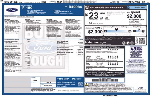 New 2025 Ford F150 Lariat w/ Equipment Group 502A High image 56
