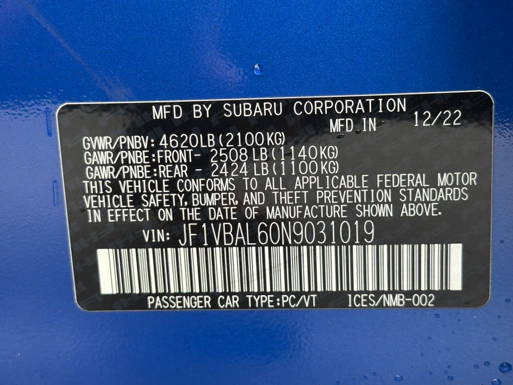 Used 2022 Subaru WRX Limited image 53