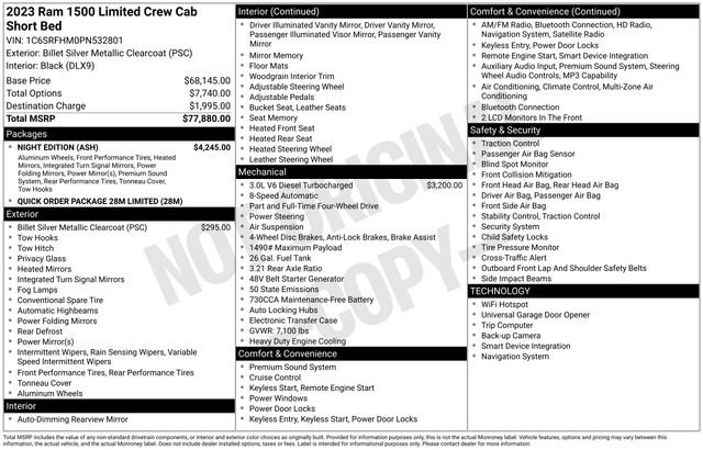 Used 2023 RAM 1500 Limited w/ Night Edition AWD/4WD image 5