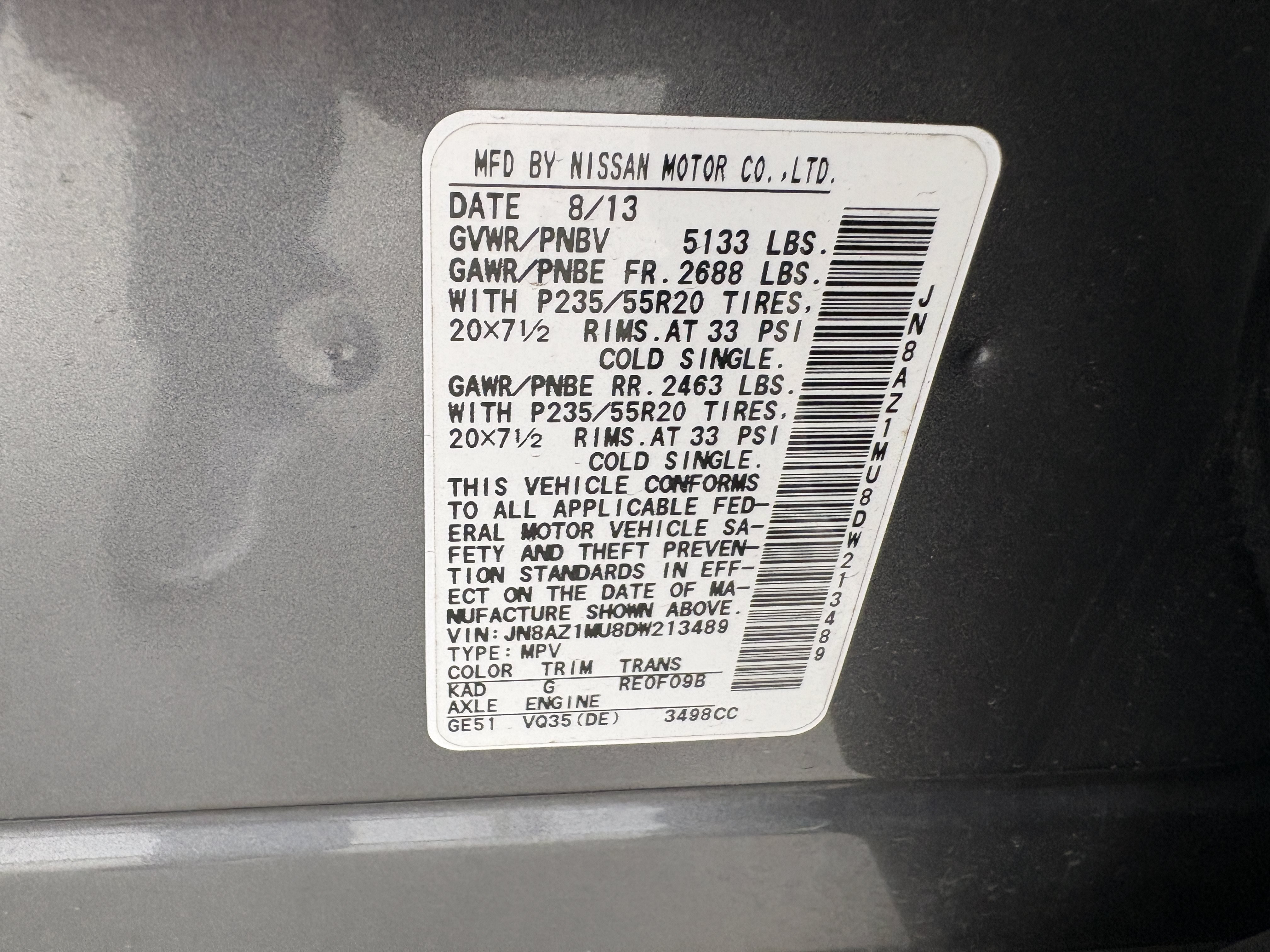 Used 2013 Nissan Murano LE w/ Platinum Pkg FWD image 36
