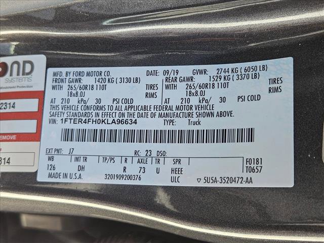 Used 2019 Ford Ranger Lariat w/ Equipment Group 501A Mid image 23