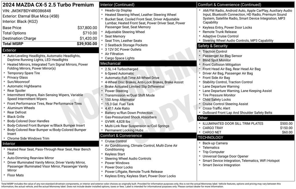 Used 2024 MAZDA CX-5 2.5 Turbo w/ Premium Package image 3