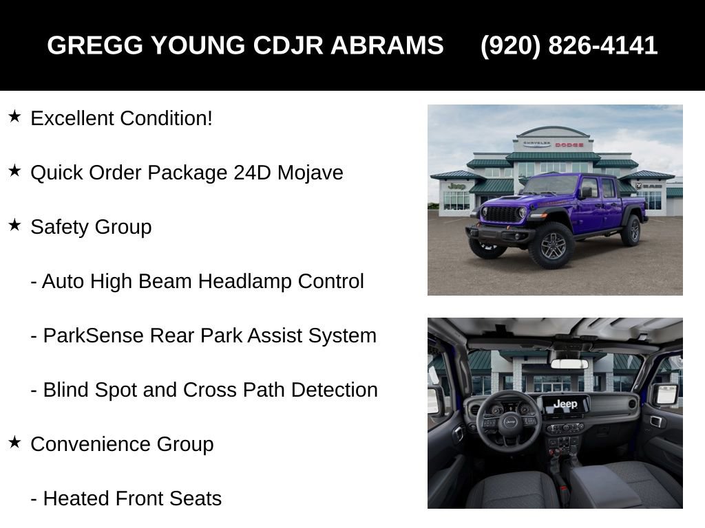 New 2026 Jeep Gladiator Mojave w/ Steel Bumper Group AWD/4WD image 6