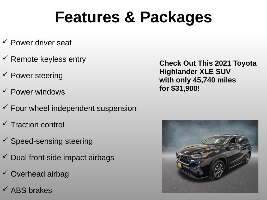 Used 2021 Toyota Highlander XLE AWD/4WD image 8