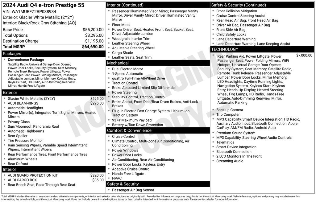 Used 2024 Audi Q4 e-tron Prestige AWD/4WD image 5