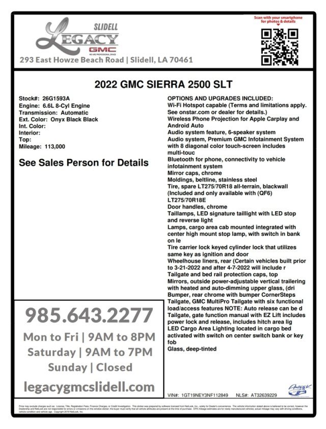 Used 2022 GMC Sierra 2500 SLT AWD/4WD image 30