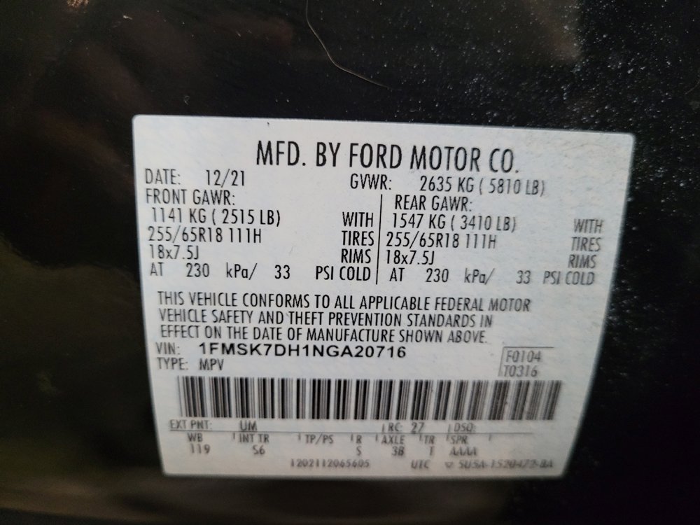 Used 2022 Ford Explorer XLT w/ Equipment Group 202A RWD image 33