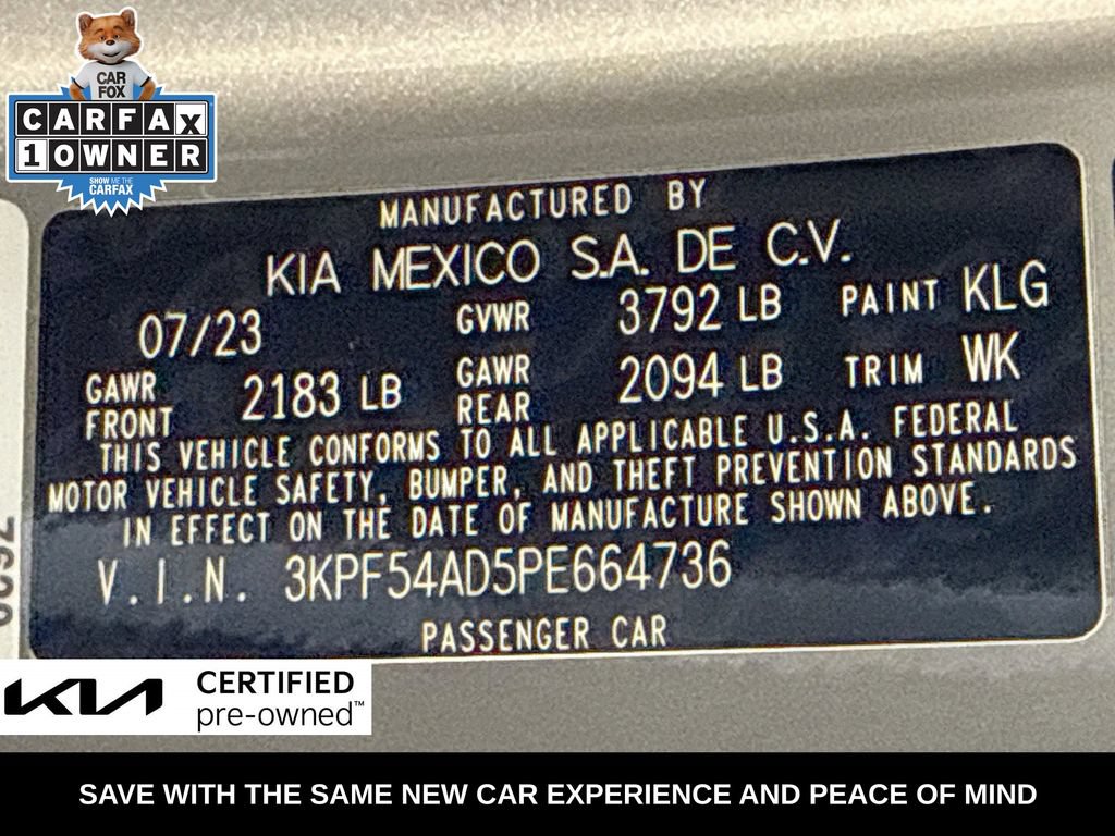 Certified 2023 Kia Forte GT-Line w/ GT-Line Technology Package FWD image 35