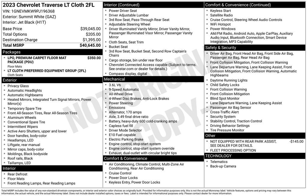 Used 2023 Chevrolet Traverse LT AWD/4WD image 4