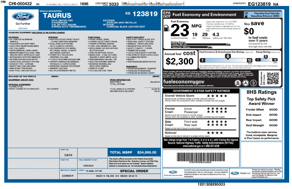 Used 2014 Ford Taurus Limited FWD image 32