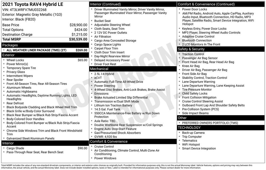 Used 2021 Toyota RAV4 LE image 17