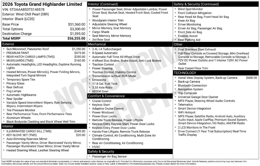 Used 2026 Toyota Grand Highlander AWD image 30