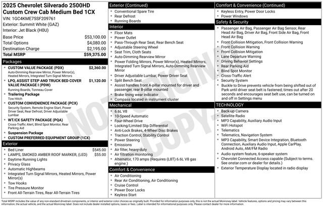 Used 2025 Chevrolet Silverado 2500 Custom w/ Custom Value Package AWD/4WD image 8