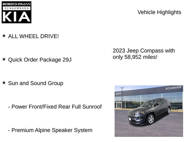 Used 2023 Jeep Compass Latitude w/ Sun and Sound Group AWD/4WD image 7