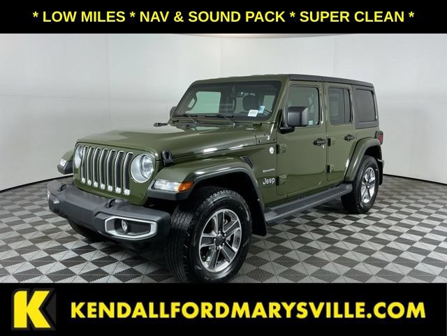 Used 2021 Jeep Wrangler Unlimited Sahara w/ Uconnect 4C Nav & Sound Group