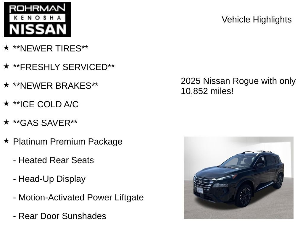 Used 2025 Nissan Rogue Platinum w/ Platinum Premium Package AWD/4WD image 8