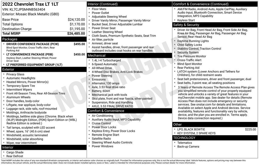 Certified 2022 Chevrolet Trax LT w/ Driver Confidence Package AWD/4WD image 7