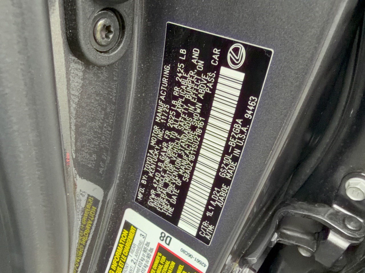 Certified 2025 Lexus ES 350 w/ Premium Package FWD image 33