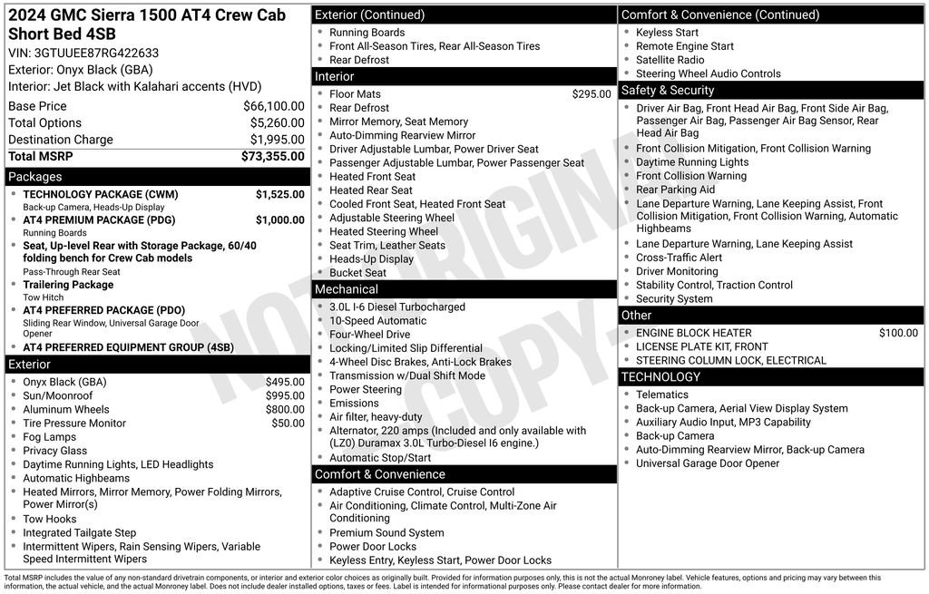 Used 2024 GMC Sierra 1500 AT4 w/ Technology Package AWD/4WD image 5
