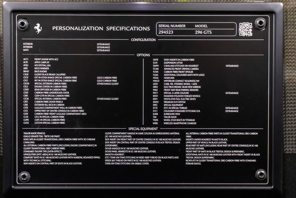 Certified 2023 Ferrari 296 GTS RWD image 59