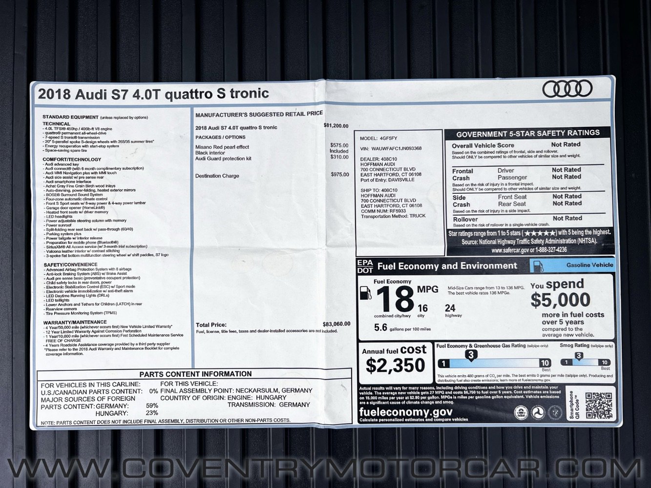 Used 2018 Audi S7 Premium Plus image 19