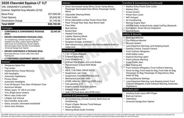 Certified 2020 Chevrolet Equinox LT image 11