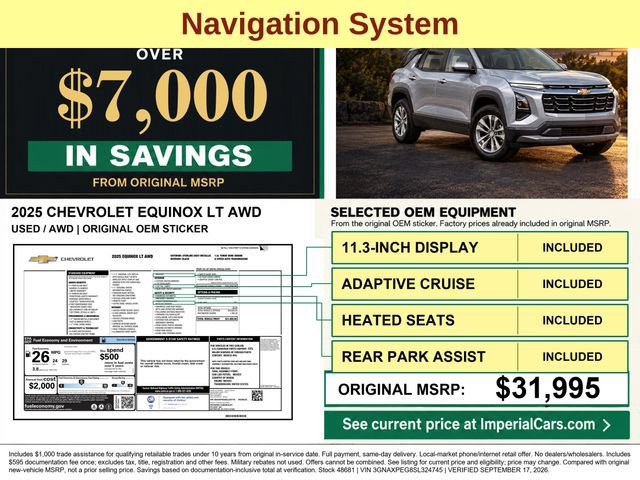 Certified 2025 Chevrolet Equinox LT AWD/4WD image 5