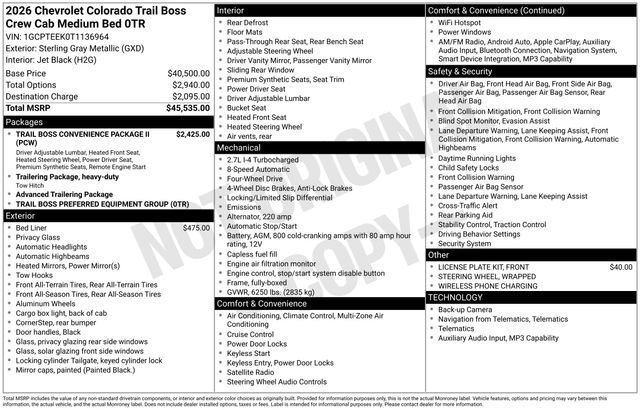 New 2026 Chevrolet Colorado Trail Boss AWD/4WD image 5