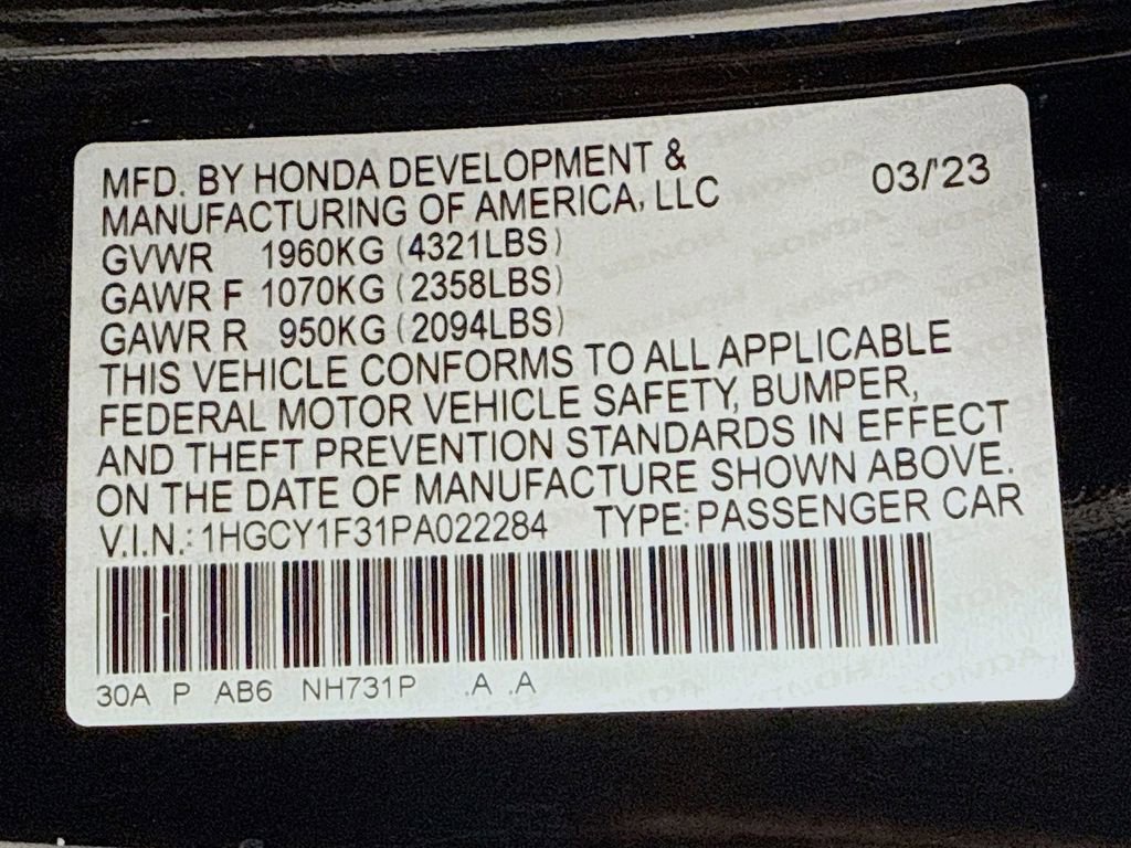 Certified 2023 Honda Accord EX image 41