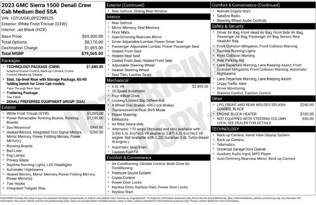 Used 2023 GMC Sierra 1500 Denali w/ Technology Package AWD/4WD image 2