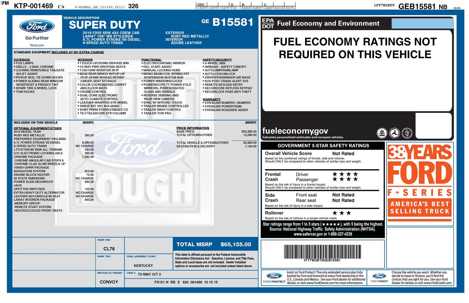 Used 2016 Ford F250 Lariat w/ Chrome Package AWD/4WD image 10