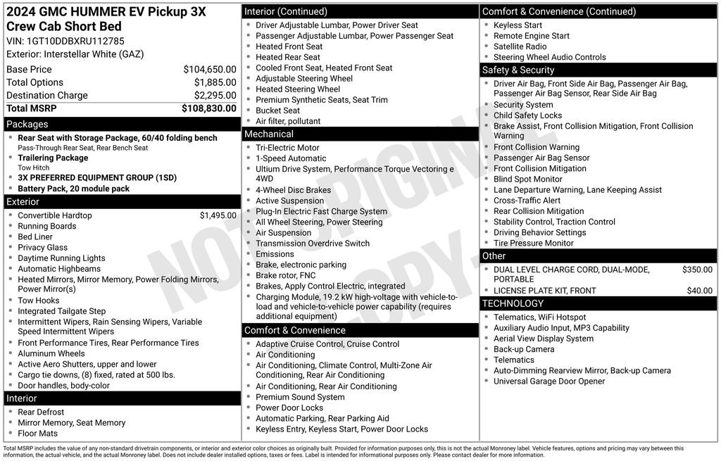 Used 2024 GMC Hummer EV 3X AWD/4WD image 43