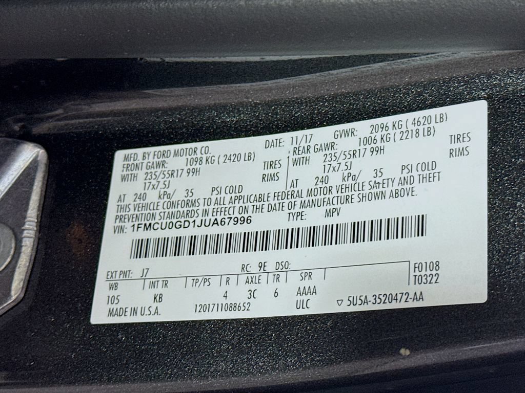 Used 2018 Ford Escape SE w/ Ford Safe & Smart Package FWD image 31