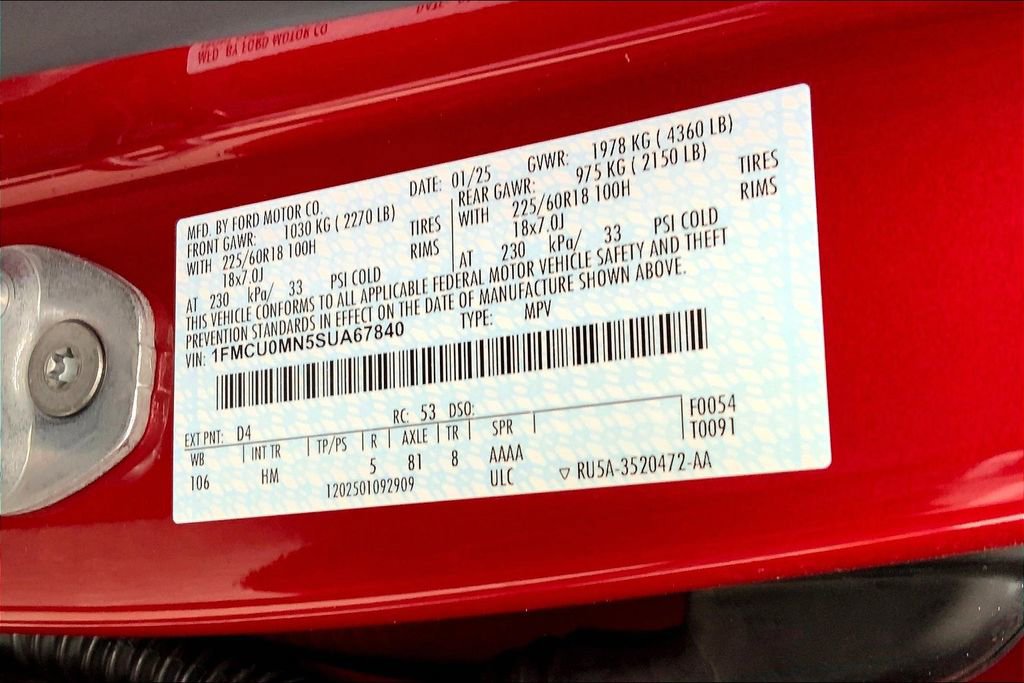 New 2025 Ford Escape ST-Line w/ Tech Pack #1 FWD image 13