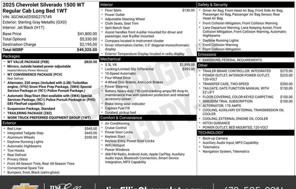 New 2025 Chevrolet Silverado 1500 W/T w/ WT Value Package image 7